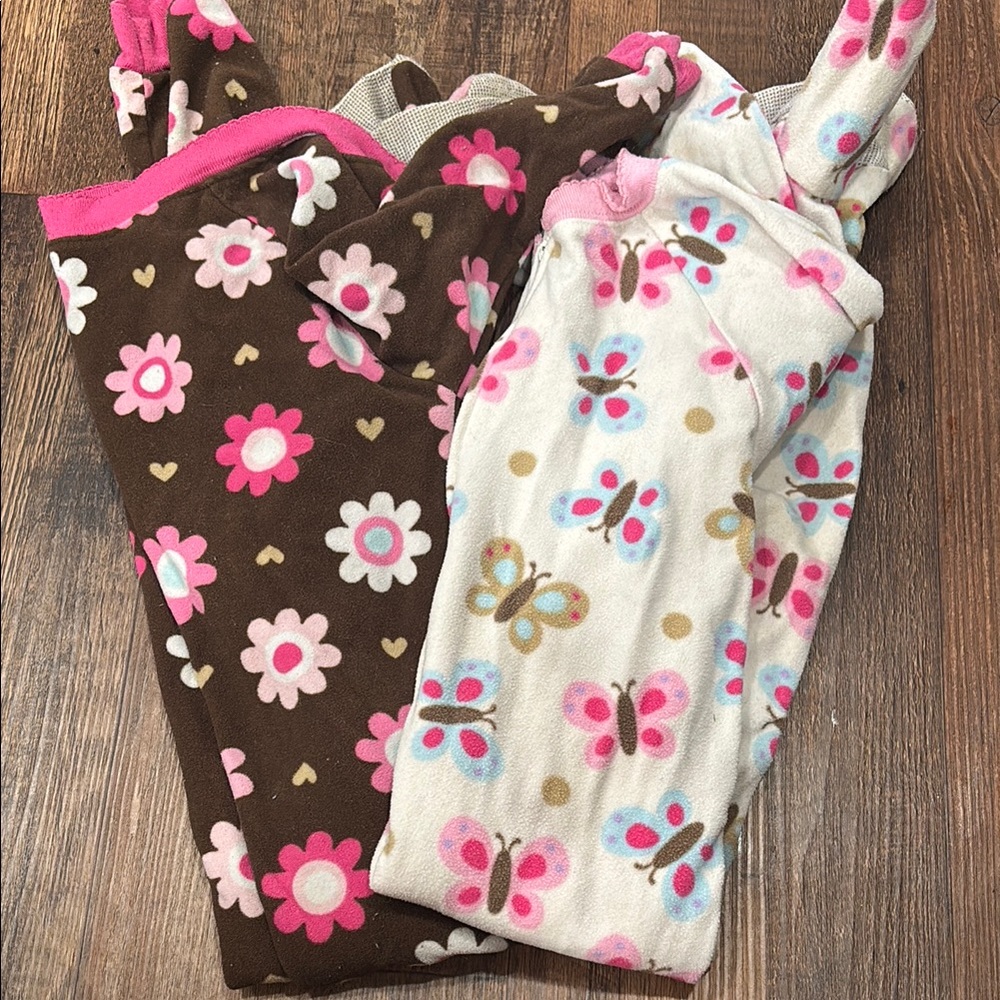 Child of Mine Brown and Pink Floral Pajama Sets
